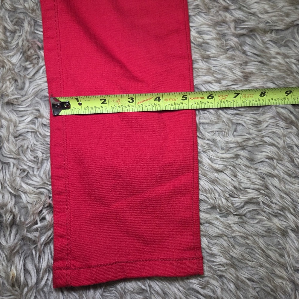 AngelaBeBe Y2K Red Skinny Jeans High Rise Stretch Womens Size 13 NWT - Picture 10 of 14